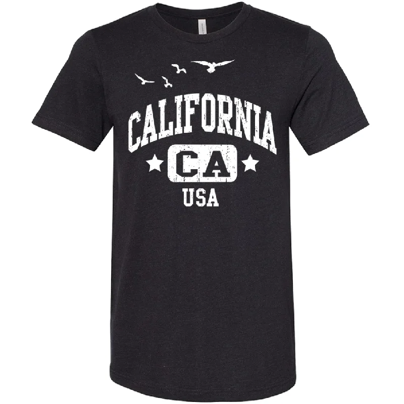 California USA Asst Colors Sueded Tee