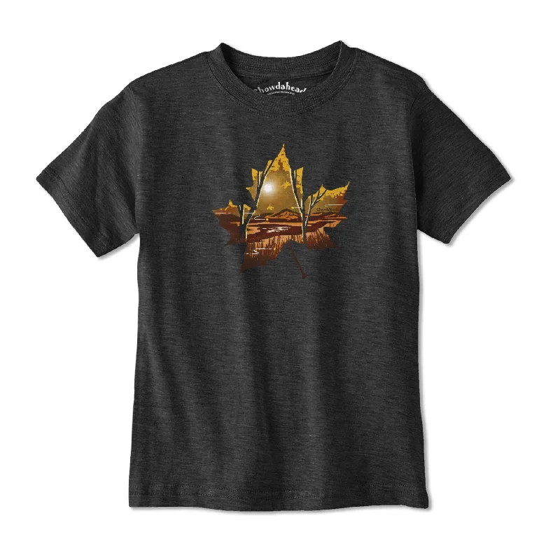 Maple Leaf Landscape Youth T-Shirt