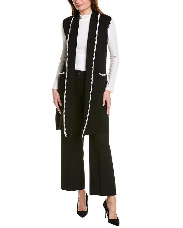 T Tahari Embroidered Cardigan