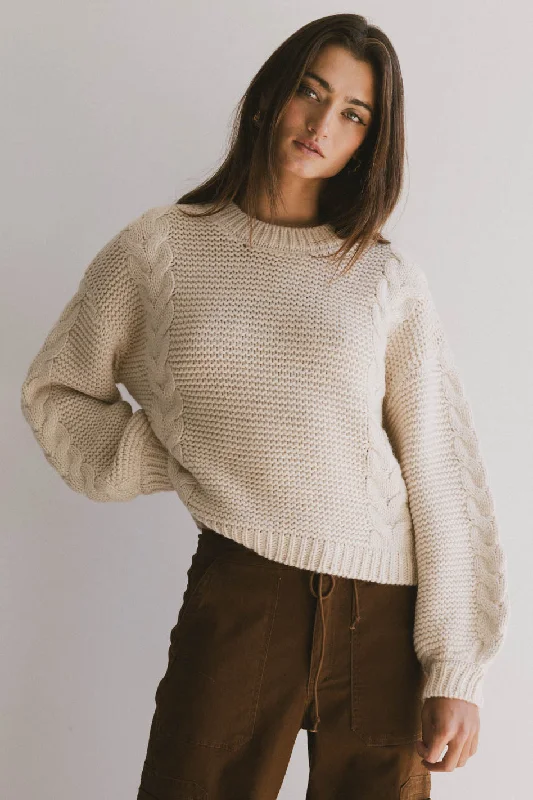 Zaidee Knit Sweater in Beige - FINAL SALE