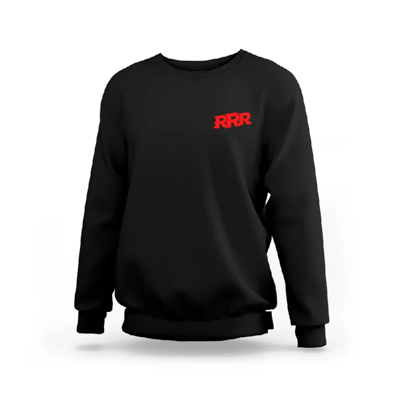 RRR Logo Minimal Black Sweatshirt (Left Pocket)