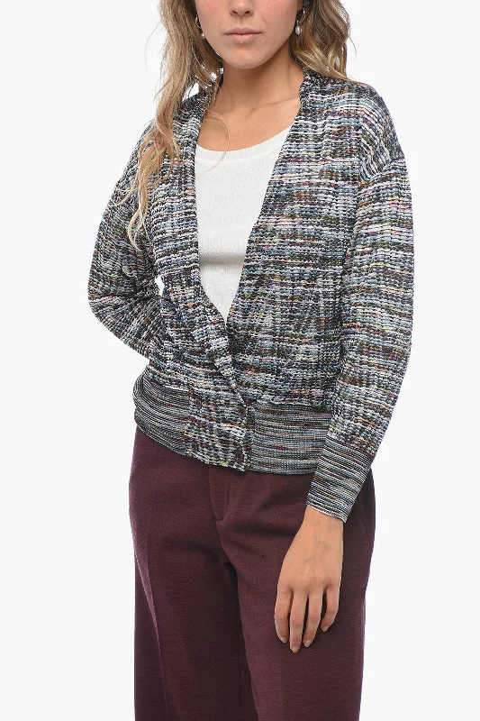 Missoni Stretch Fabric Cardigan with Double-breasted Design