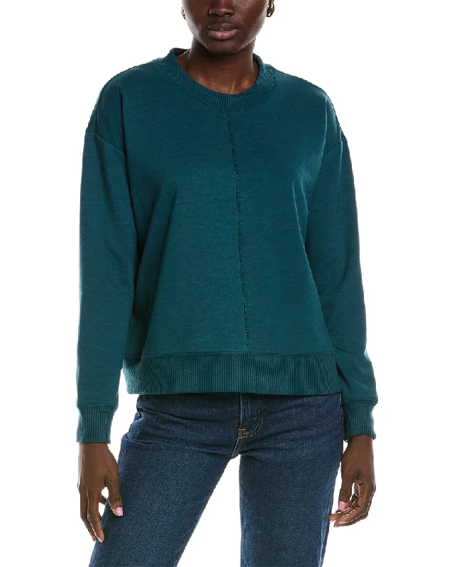 SPLENDID VELVET TRIM SOFT KNIT CREW