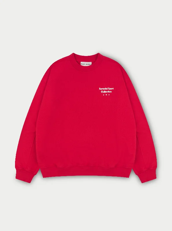 SARTORIAL SPORT GRAPHIC SWEATSHIRT - RED