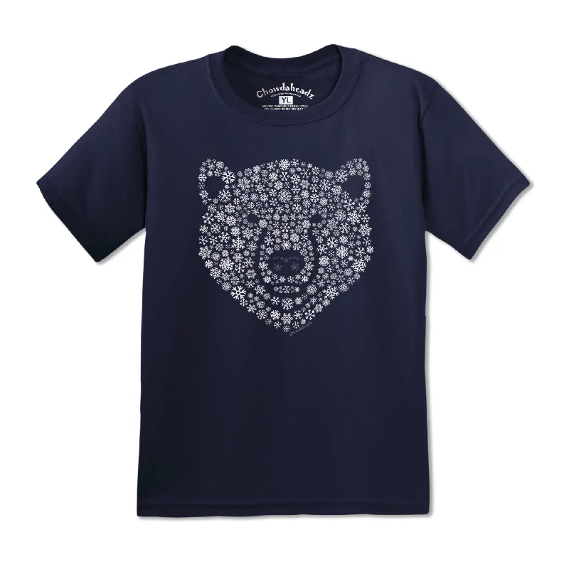 Snowflake Polar Bear Face Youth T-Shirt