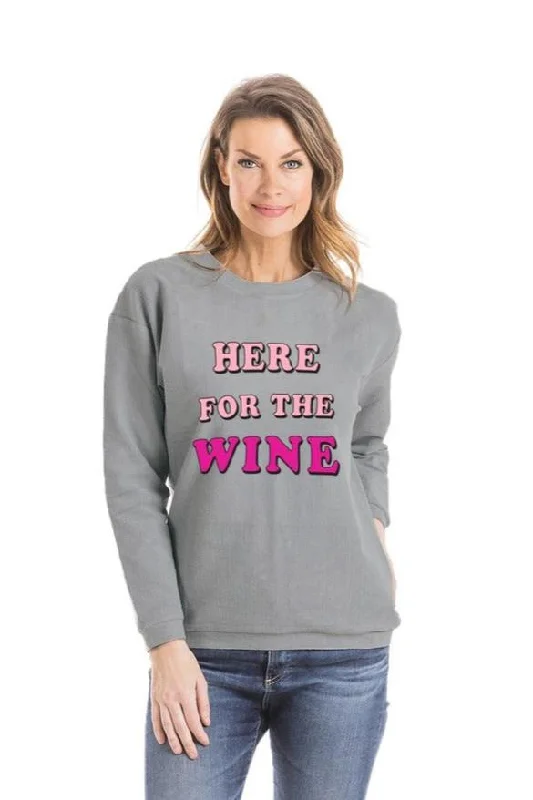 Here for the Wine Corded Sweatshirt