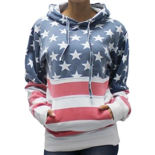 Unisex Patriotic Stars Hoodie Sweater