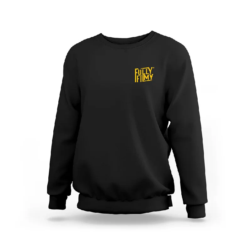 FF Yellow Logo Black Sweatshirt (Left Pocket)