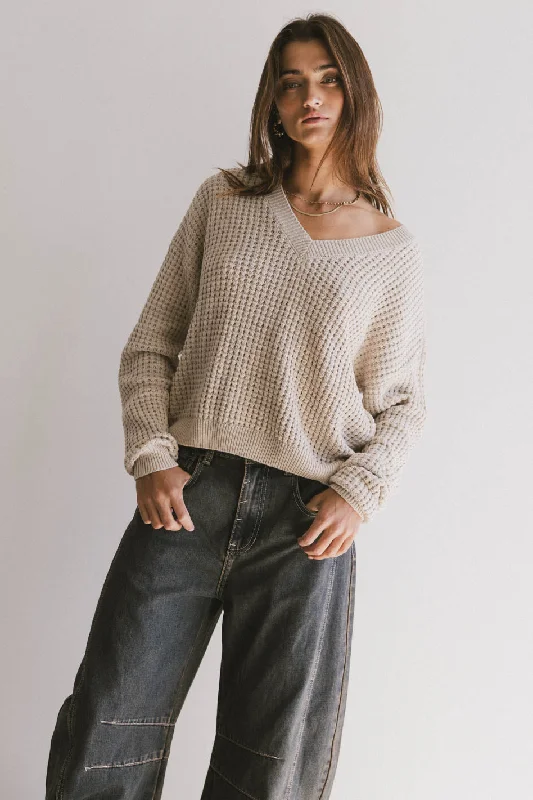 Raychel Knit Sweater in Beige - FINAL SALE