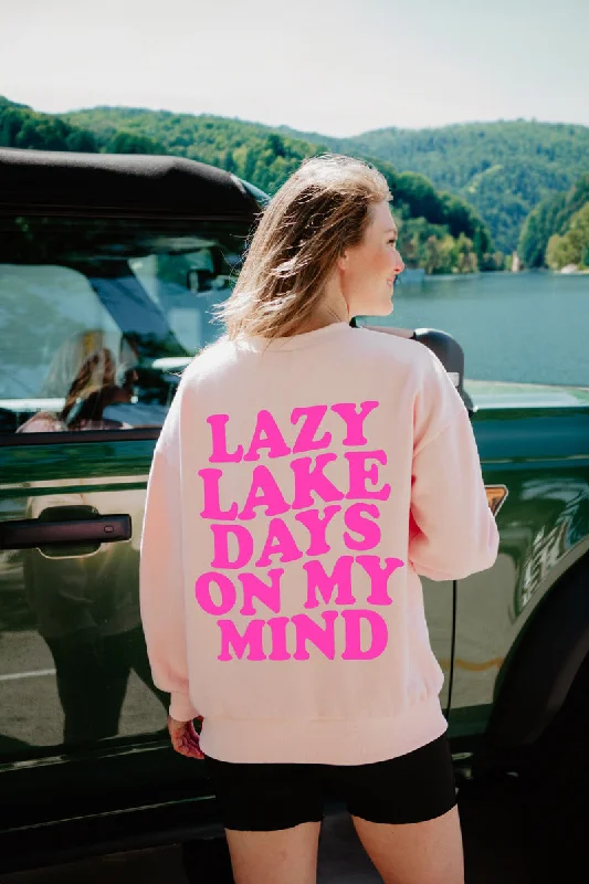 Lazy Lake Days On My Mind Graphic Sweatshirt