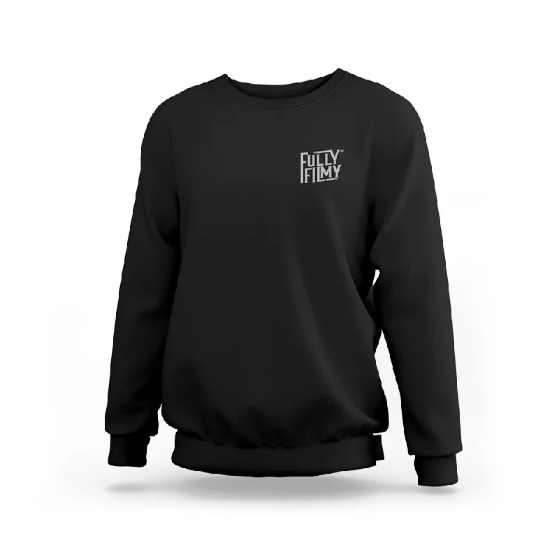 FF Grey Logo Black Sweatshirt (Left Pocket)