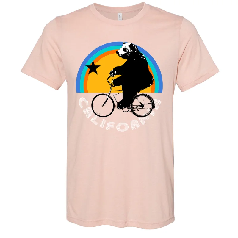 California Bear On Bike Asst Colors Sueded Tee