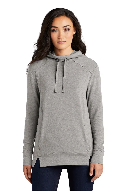 Ogio Womens Luuma Fleece Hooded Sweatshirt Hoodie - Heather Petrol Grey