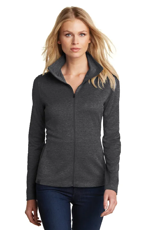 Ogio Womens Pixel Moisture Wicking Full Zip Sweatshirt - Blacktop