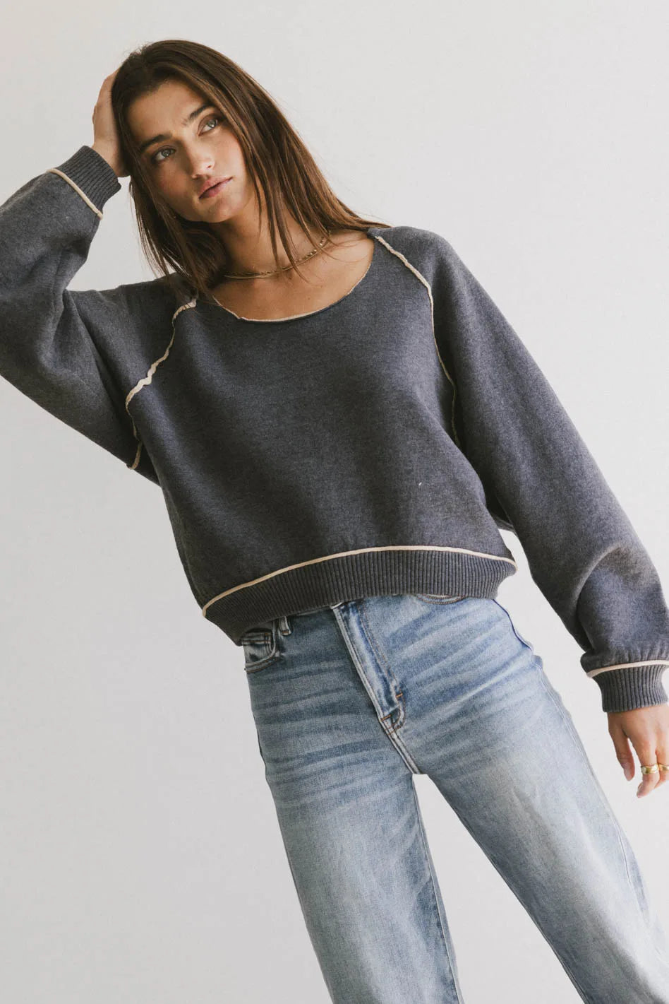 Lina Contrast Sweater - FINAL SALE