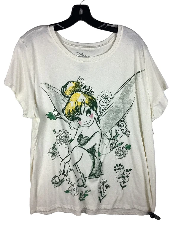 Top Short Sleeve Basic By Disney Store In Cream, Size: Xl