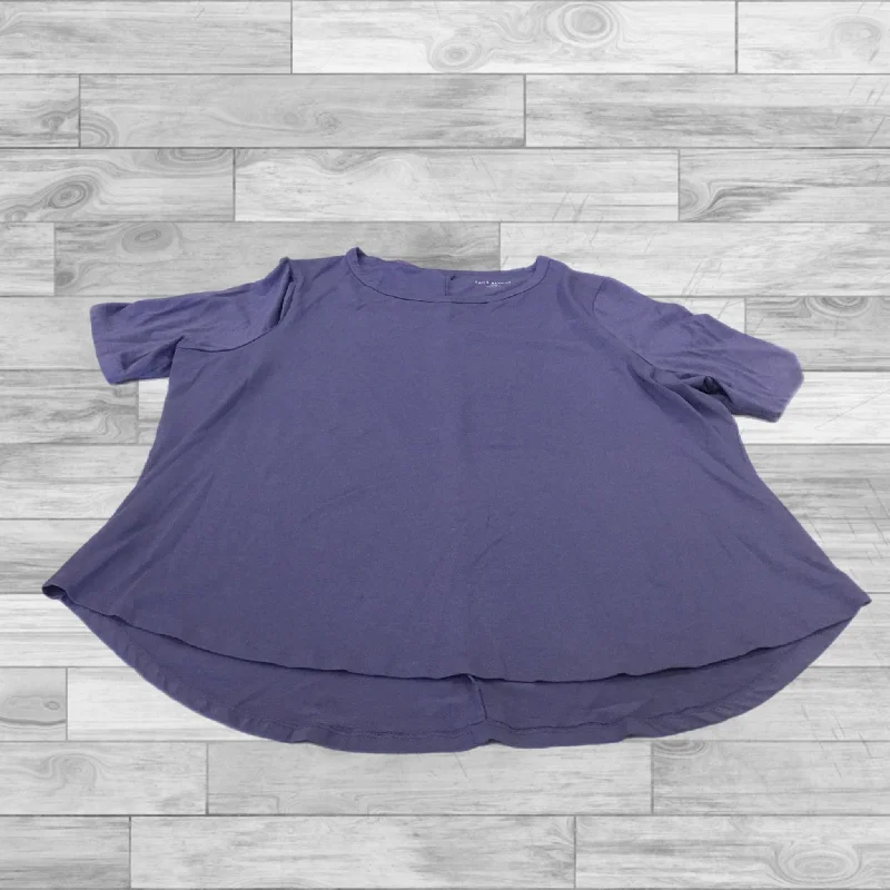 Top Short Sleeve Basic By Lane Bryant In Blue, Size: Xl