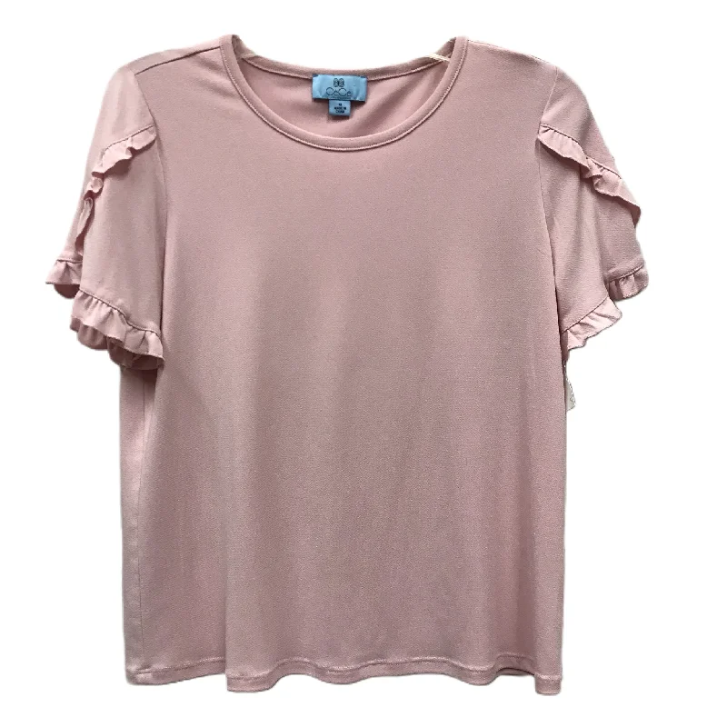 Top Short Sleeve By Cece In Pink, Size: M