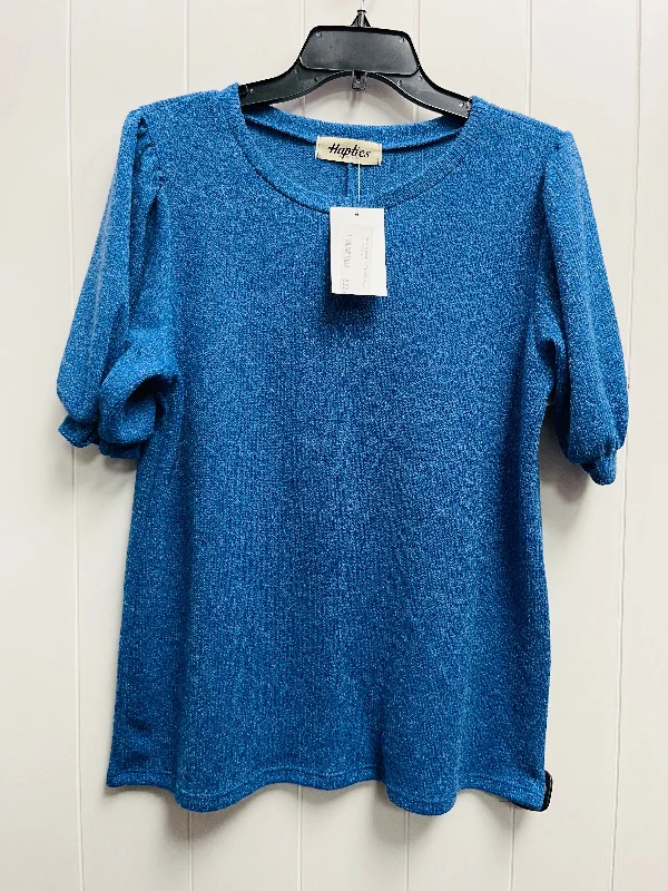 Top Short Sleeve By Haptics In Blue, Size: S