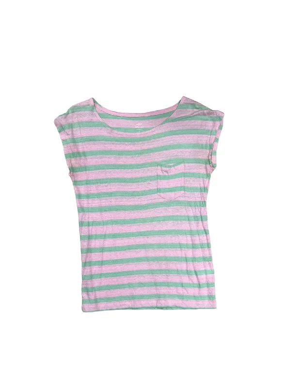 Top Short Sleeve By J. Crew In Striped Pattern, Size: S