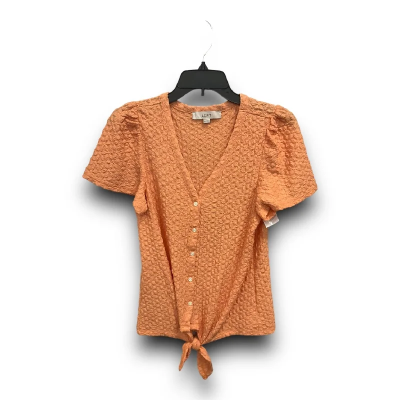 Top Short Sleeve By Loft In Orange, Size: Xs