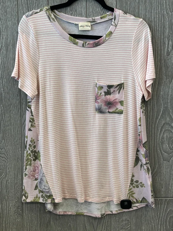 Top Short Sleeve By Lovely Melody In Pink, Size: M