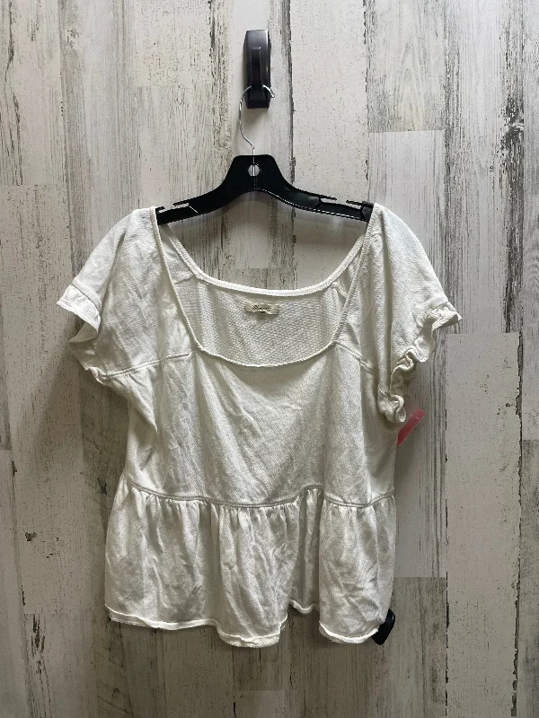 Top Short Sleeve By Madewell In White, Size: L