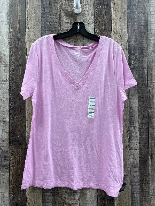 Top Short Sleeve By Old Navy In Pink, Size: L