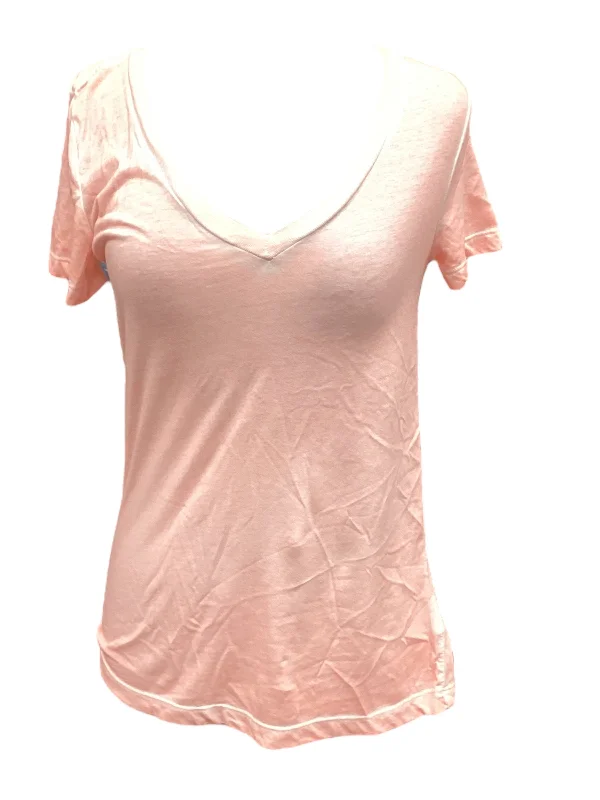 Top Short Sleeve By Urban Outfitters In Peach, Size: S