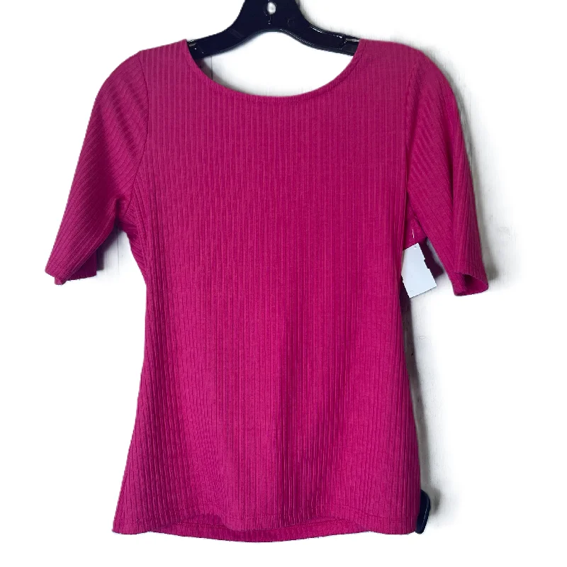 Top Short Sleeve By Venus In Pink, Size: M