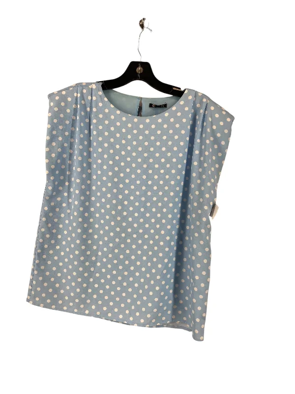 Top Short Sleeve By Versona In Blue, Size: M