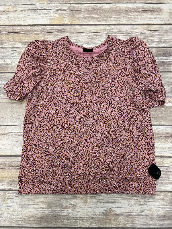 Top Short Sleeve By Who What Wear In Animal Print, Size: S