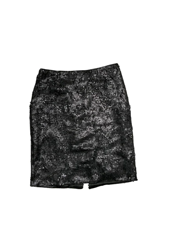 Garnet Hill Women's Sequin Skirt Black 14