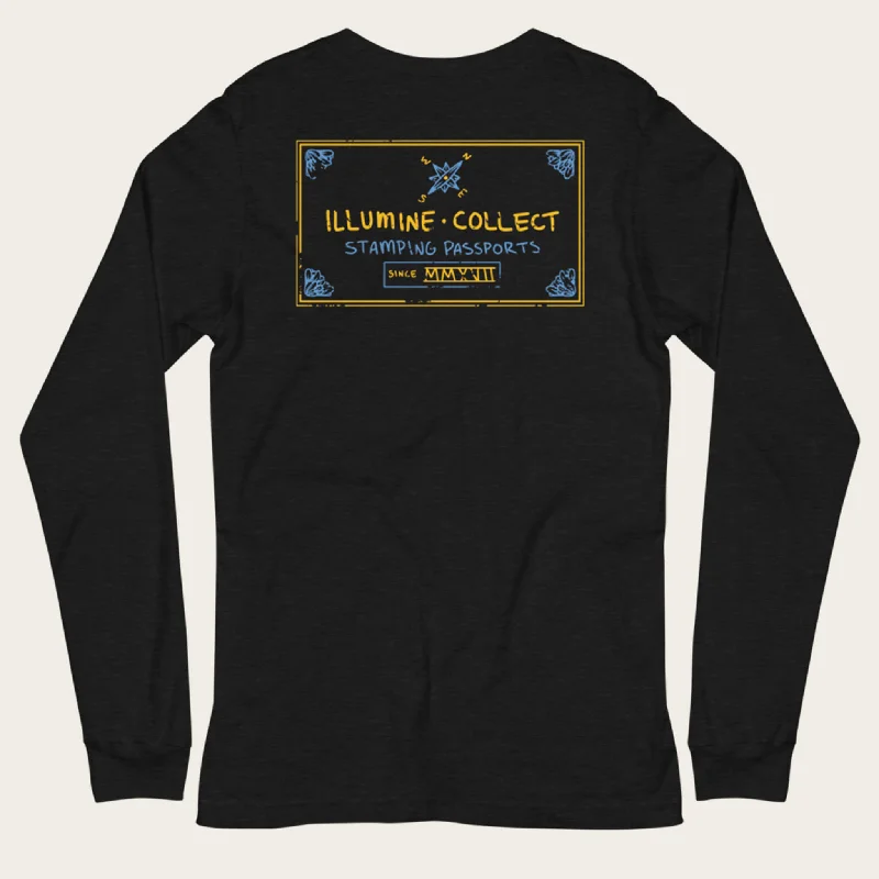 Stamping Passports Long Sleeve - Black