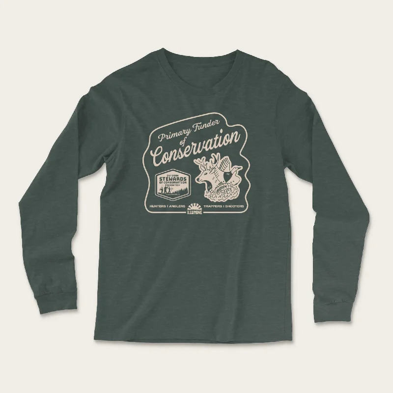 Primary Funder of Conservation Long Sleeve - Heather Forest