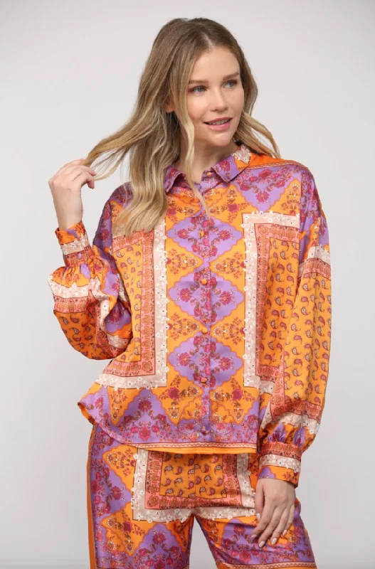 Stella Paisley Print Button Down - Final Sale 30% off in cart