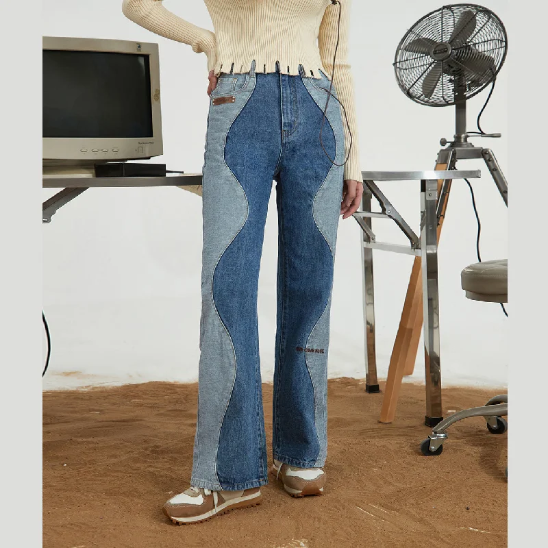 Wave Color Denim Pants