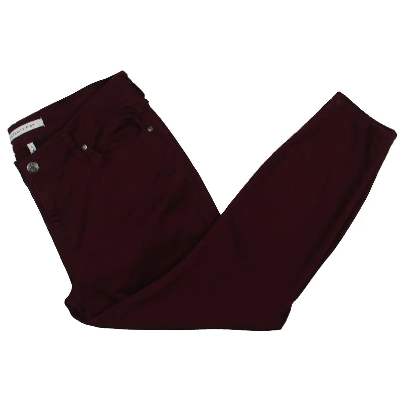 Plus Womens Denim Mid-Rise Colored Skinny Jeans