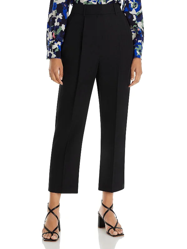 Stevie Womens High Rise Pleated Dress Pants