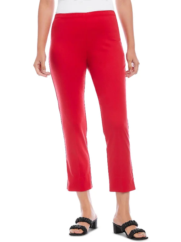 Womens High Rise Split Hem Capri Pants