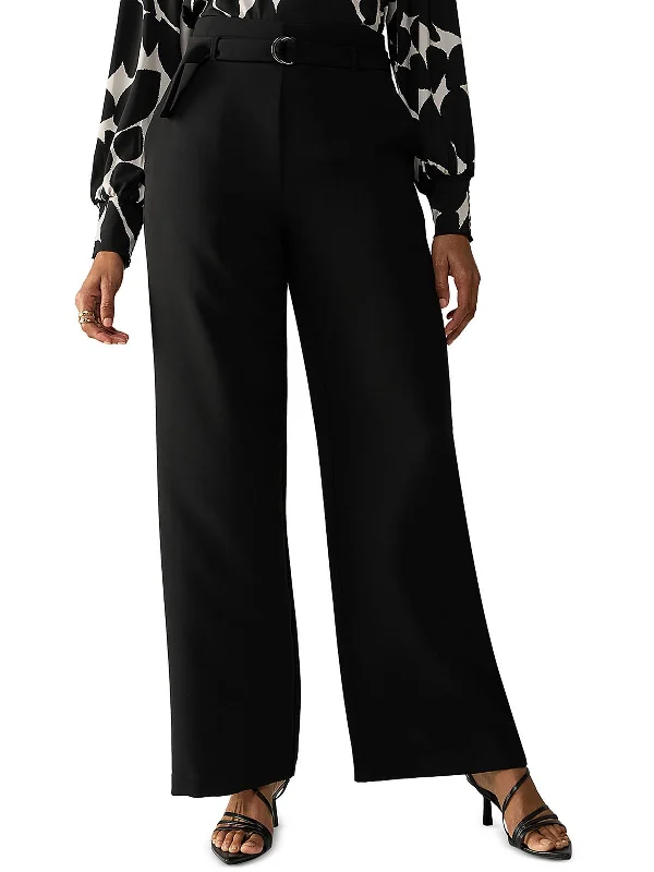 Womens Pleated High Waist Trouser Pants